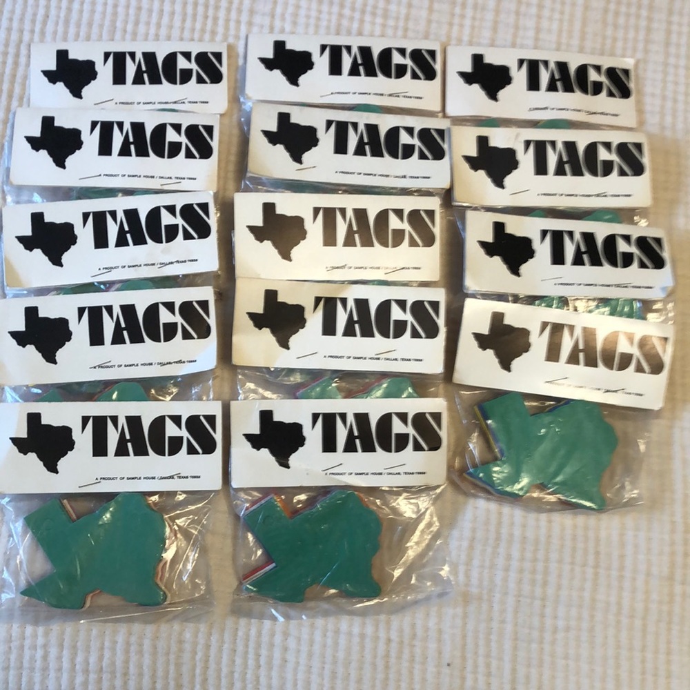 Texas Shaped Gift Tags - Assorted Colors